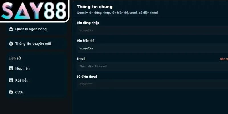 Câu hỏi thường gặp SAY88 về tài khoản và xác minh thông tin