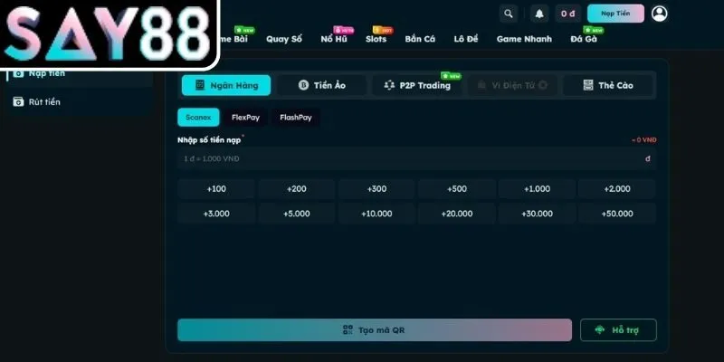 Những thông tin cần nắm trước khi nạp tiền SAY88