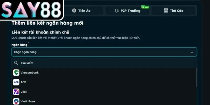 Hướng dẫn quy trình rút tiền SAY88 chỉ mất vài phút